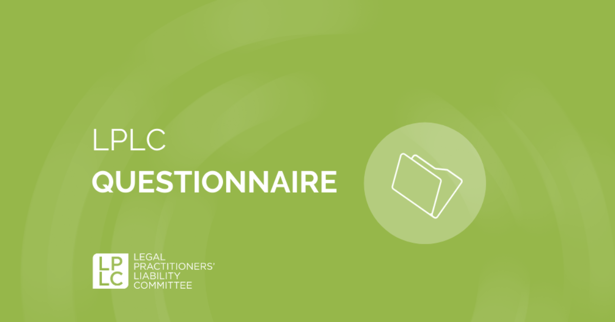 Purchase of land –… - Legal Practitioners' Liability Committee