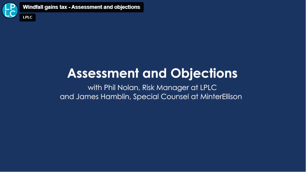 Assessment and objections